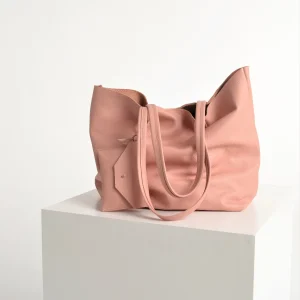 Roze tas 3 leather bag pink